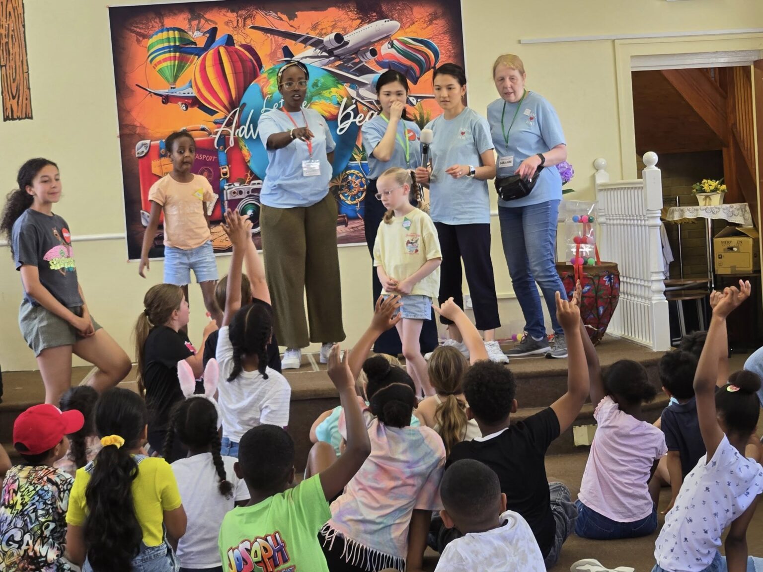 Children enjoying Sunday Kids Club activities