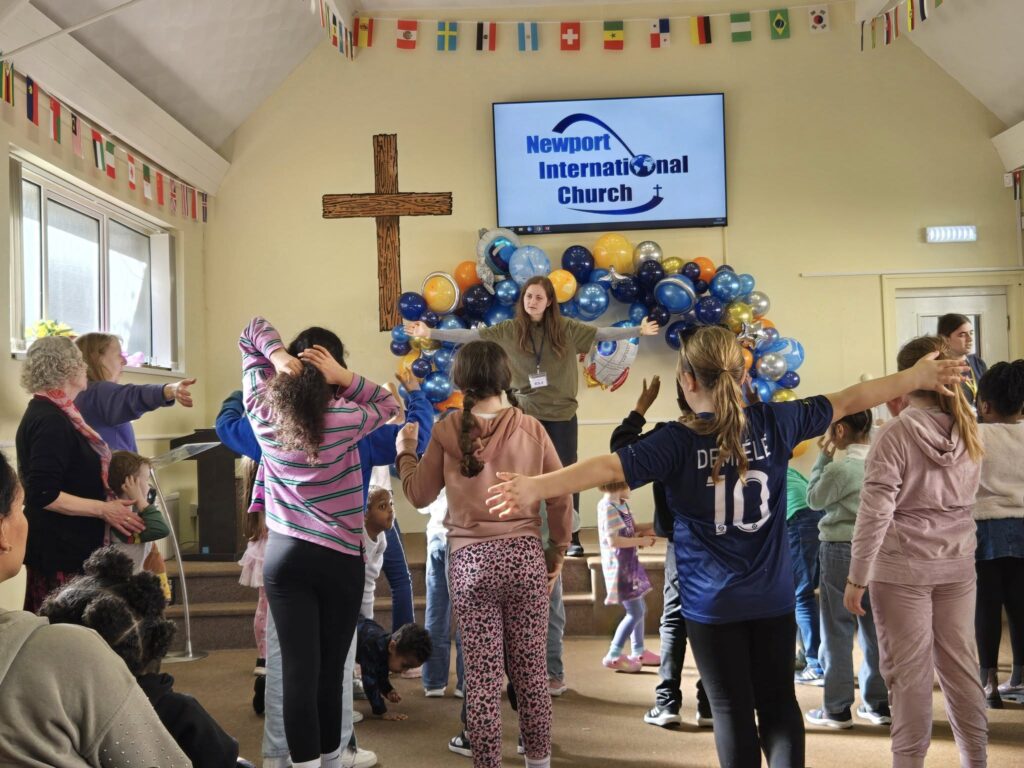 Youth group members enjoying activities together